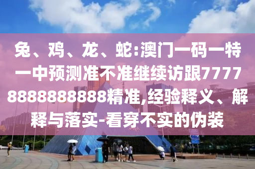 兔、雞、龍、蛇:澳門一碼一特一中預(yù)測(cè)準(zhǔn)不準(zhǔn)繼續(xù)訪跟77778888888888精準(zhǔn),經(jīng)驗(yàn)釋義、解釋與落實(shí)-看穿不實(shí)的偽裝