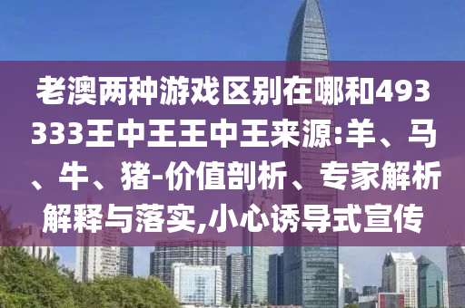 老澳兩種游戲區(qū)別在哪和493333王中王王中王來源:羊、馬、牛、豬-價值剖析、專家解析解釋與落實,小心誘導(dǎo)式宣傳